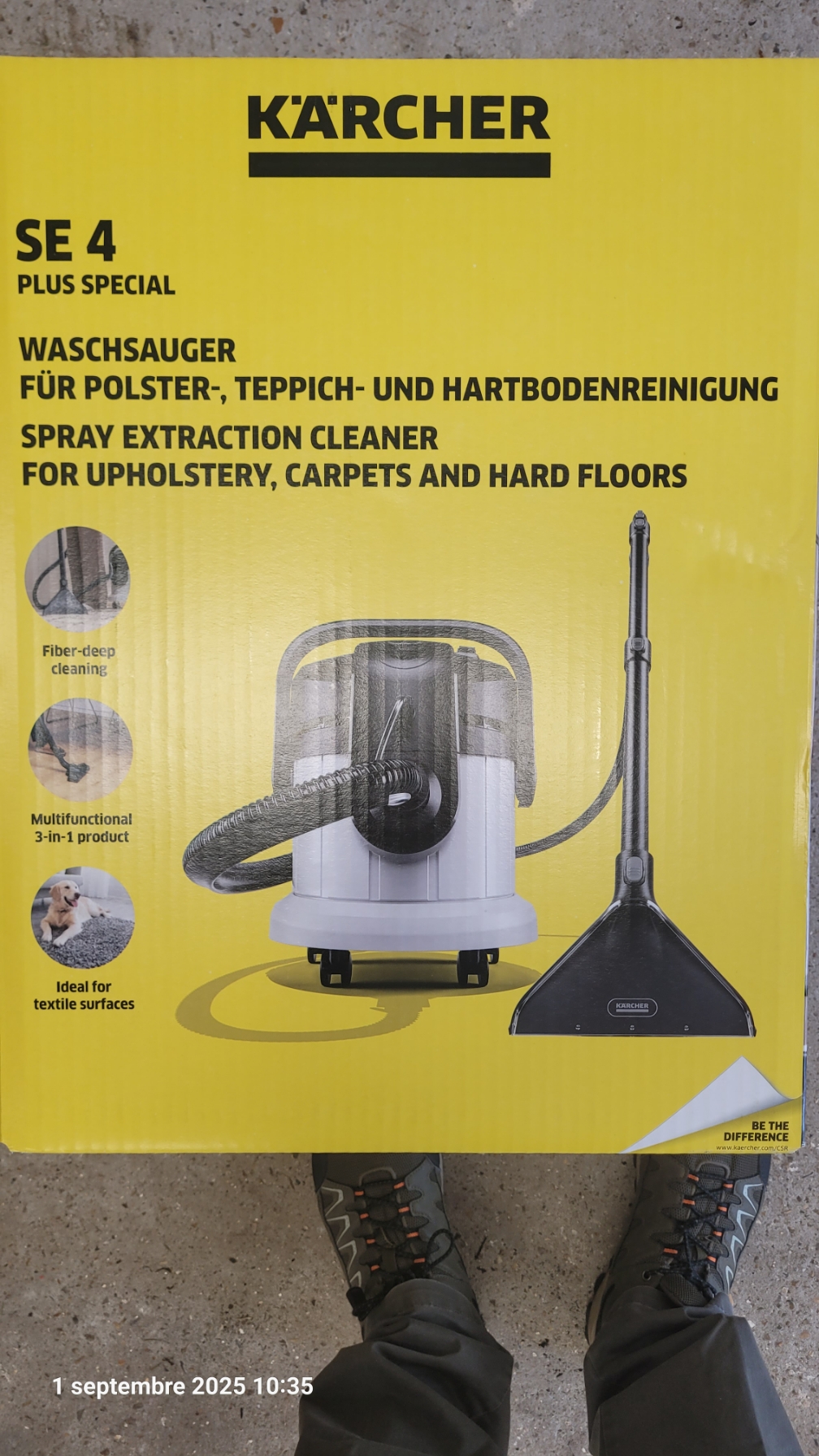 Shampouineuse surface textile